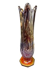 Iradescent glass vase Indiana Glass company picture