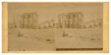Egypt, Thebes, Ruins of the Palace of Ramses II, ca.1870, Stereo Print Vintage st picture