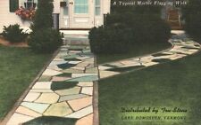 Vintage Postcard Typical Marble Flagging Walk Tru Stone Four Beautiful Colors picture