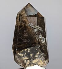 Black Tourmaline Tower Rutile Smoky Clear Rutilated Quartz Crystal Point picture