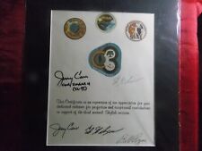 NASA Skylab Certification SIGNED Jerry Carr/Ed Gibson w/Bill Pogue cut-signature picture