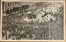 St Petersburg Russia WWI Crowded Street War Scene Photo Vintage Postcard c1914 picture