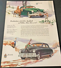 Snowy 1948 Kaiser / Frazer - Vintage Original Automotive Print Ad / Wall Art picture