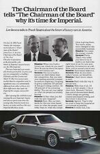 1981 Chrysler Imperial Vintage Magazine Ad Frank Sinatra Lee Iacocca 318 EFI 81 picture