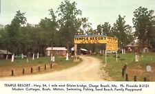 Osage Beach Missouri Temple Resort Hwy 54 Cottages Boats Beach Fishing Postcard picture