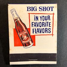 Big Shot Beverages Metairie, LA Baseball Full Matchbook VGC c1950's-60's picture