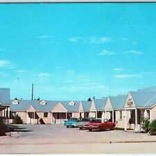 c1950s Pinedale WY Half Moon Lodge Motor Inn Chrome PC Ford Thunderbird Car A152 picture
