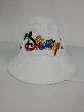 Walt Disney World Sun Bucket Hat Cap Embroidered Design White One Size New picture