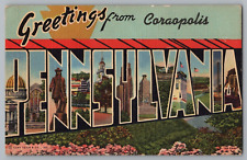 Postcard Greetings From Caraopolis, Pennsylvania, Large Letter picture