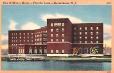 Ocean Grove, NJ, New Methodist Home, Fletcher Lake, Linen Vintage Postcard b2952 picture