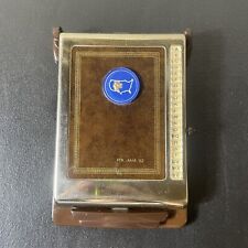 VTG Address Book BATES Brown Metal Flip-Up ListFinder Cavalier 1963 Office Decor picture