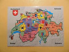 Switzerland vintage map postcard  picture