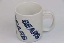 Vintage Sears Department Store Coffee Mug Cup Repeating Logo Rare Unique OOP picture