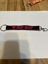 ❤️ HIP HOP Lanyard Keychain Keyring Name Personalized Black/Pink NEW picture