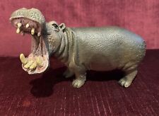 RETIRED SCHLEICH HIPPOPOTAMUS YAWNING PVC TOY HIPPO FIGURE VGC picture