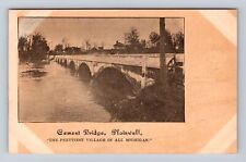 Plainwell MI-Michigan, Cement Bridge, Antique, Vintage Postcard picture