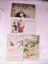 Postcards Lot of 4 Risque Circa 1910 Three With Messages and 2 Postage Vintage picture