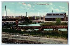 1910 Looking South East Sectional View Iola Logging Factory Wisconsin Postcard picture