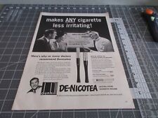1949 Dunhill DENICOTEA crystal Filter Cigarette Holder, Print Ad Smoking Health picture