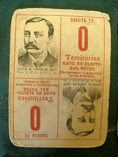 1888 POLITICAL EUCHURE Card US DAKOTA TERRITORY penultimate Gov. Louis K. Church picture