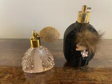 Two Vintage Parfumerie Perfume Atomizers Price- 80’s Punk Style Hair- Pink Glass picture