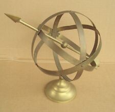 Vtg  Brass Armillary Sphere Arrow Nautical Maritime Astrolabe Globe 10” H picture