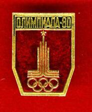 XXII OLIMPIC GAMES - MOSCOW 1980 LOGO RED COLOR PINBACK picture