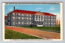 Harrisonburg VA-Virginia, Madison College Senior Hall Dormitory Vintage Postcard picture