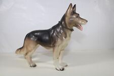Vintage German Shepherd Dog Figurine Porcelain Ceramic Japan Chain Collar picture