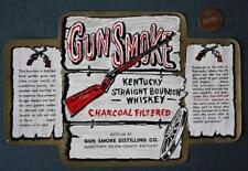 1960s Era Bardstown Kentucky Gun Smoke Bourbon Whiskey Unused Label VINTAGE----- picture
