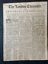 1759 Newspaper London Chromic Or Universal Evening Post picture