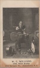 W C Williams One Armed Musician One Man Band Jamestown New York c1910s E92 picture