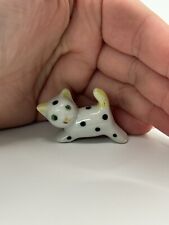 Vintage Polka Dot Kitty Cat Unique Miniature Trinket Figurine *** picture