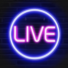 Lumoonosity LIVE Neon Signs - LED Live On Air Neon Lights for Twitch, Tiktok, Yo picture