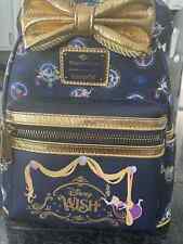Disney Cruise Line DCL Wish Loungefly Backpack Bow Blue Gold Rapunzel 2023 picture