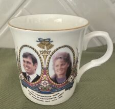 VINTAGE Bone China England Coffee Mug Wedding Prince Andrew & Sarah Ferguson 86  picture