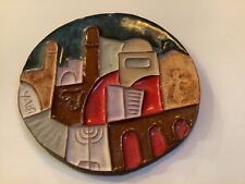 Israel, Judaica, Yair Cohen, 'Jerusalem Of Three Religions'.  Wall Hanging Tile. picture