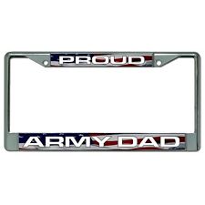 proud army dad military license plate frame made in usa picture