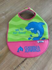 Vintage Sea World Baby Bib Will Flop For Food picture