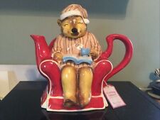 BLUE SKY 2016 *Holiday Collection* Teapot ~signed Heather Goldminc ~Cozy Bear picture