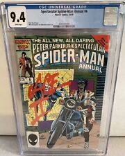 SPECTACULAR SPIDERMAN ANNUAL #6 CGC 9.4 1986 BLACK COSTUME MICHALE JACKSON COVER picture