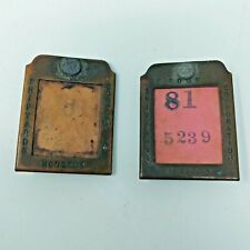 Lot of 2 - WWII Era Todd Shipyards Corporation Houston ID Badge Pins picture