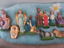 Lot Of 10 Vintage Nativty Figures/Statues Woolworth And Made In Italy picture