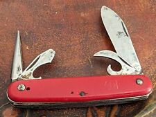 Collectible Vintage Red Colonial Forest-Master 4 Blade Pocket Knife USA picture