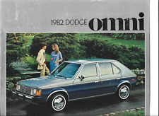 Original 1982 Dodge Omni 4 door sedan  Sales Brochure, catalog picture