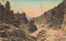 Phoenix AZ Arizona, Rocky Canyon, Scenic View, Vintage Hand Colored Postcard picture