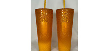 Bundle of 2 Starbucks Venti Tumblers - Orange Mango Jeweled Grid Ombre - New picture