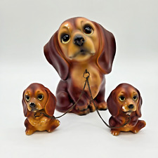 Vitage Brinn's Brown Dog and Puppies on Chains Japan picture