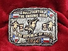 RODEO X~TREME BULL FIGHTER CHAMPION TROPHY BELT BUCKLE☆TEXAS ☆RARE☆2024☆335 picture