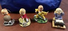 Set Of 4 -4” Tall Miniature Shaolin Monk Kung Fu Baby Boys with Sunglasses-Resin picture